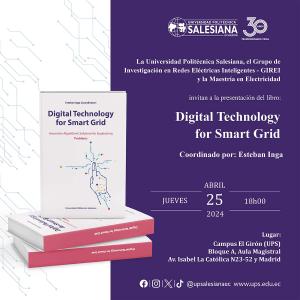 Afiche de la Presentación del libro: Digital Technology for Smart Grid